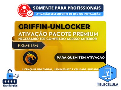 GRIFFIN UNLOCKER PACOTE PREMIUM 1 ANO - NECESS�RIO COMPRA DE ATIVA��O GRIFFIN UNLOCKER V�LIDA